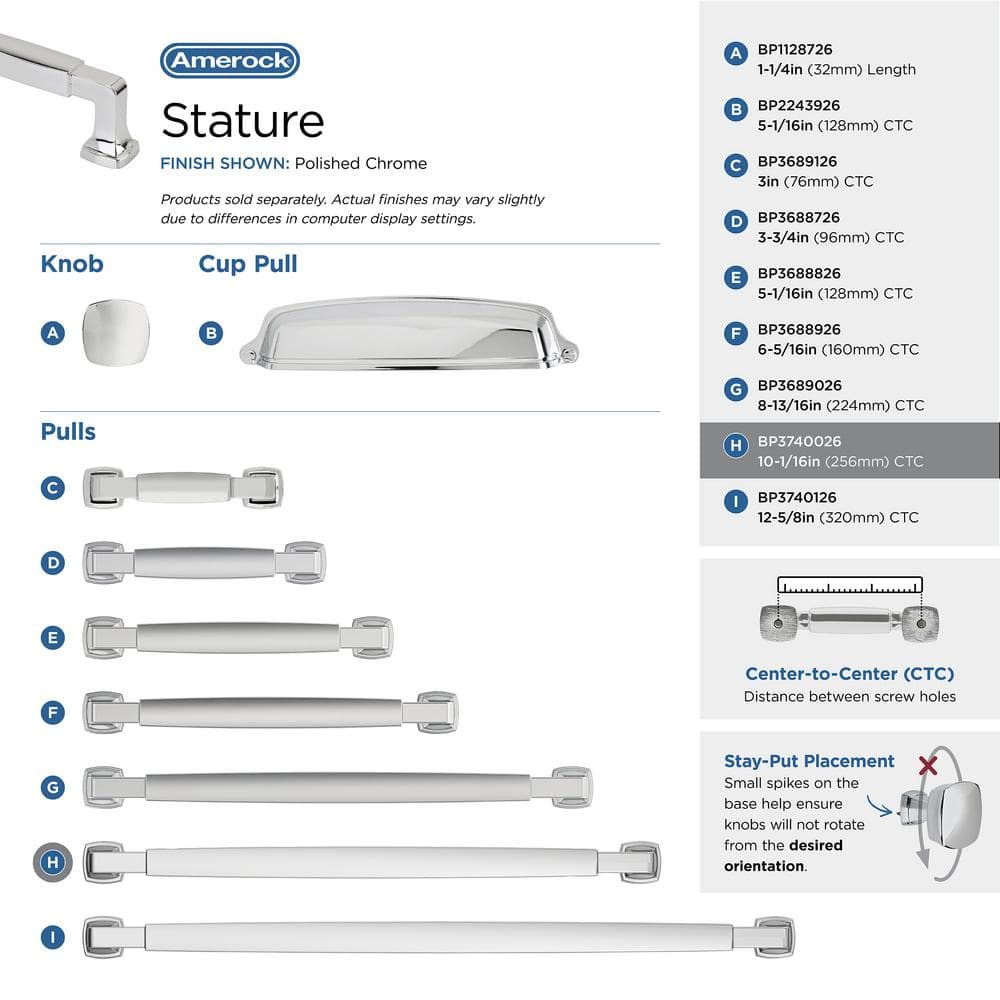 Polished Chrome 10-1/16 inch Modern Cabinet Pull