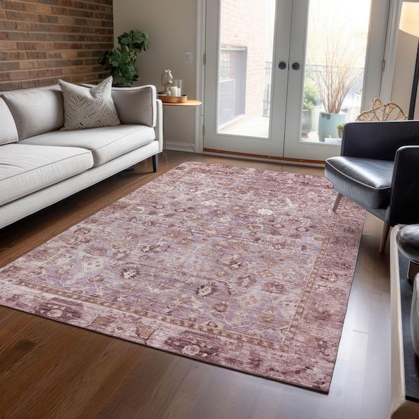 Chantille Machine Washable Indoor/Outdoor Abstract ACN1772 Blush 8 ft. x 10 ft. Area Rug