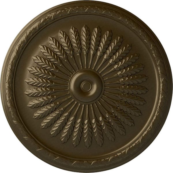 Ekena Millwork 36" x 1-1/2" Juniper Urethane Ceiling (Fits Canopies up to 7"), Brass