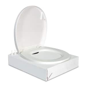 Seat and Cover Kit for Aqua-Magic Residence RV Toilet - White