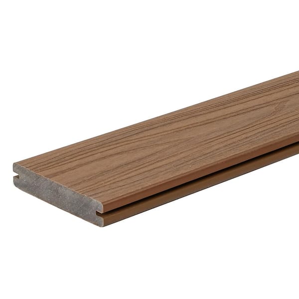 Unbranded 1 in. x 6 in. x 20 ft. Sylvanix Elite Decking -Harvest Brown/Tropical Gold Grooved Edge Fully Encapsulated