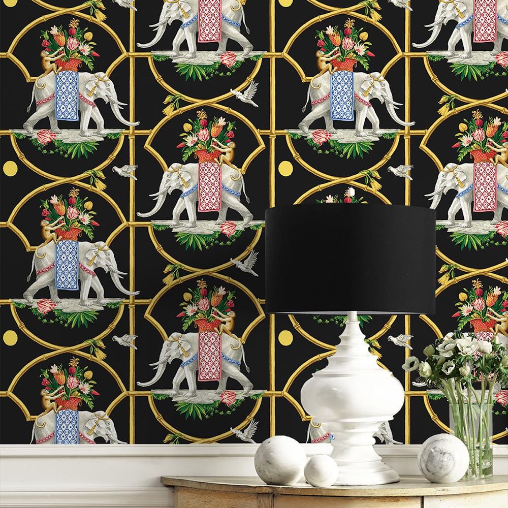 Before The Raj Noir Vinyl Peel and Stick Wallpaper Roll