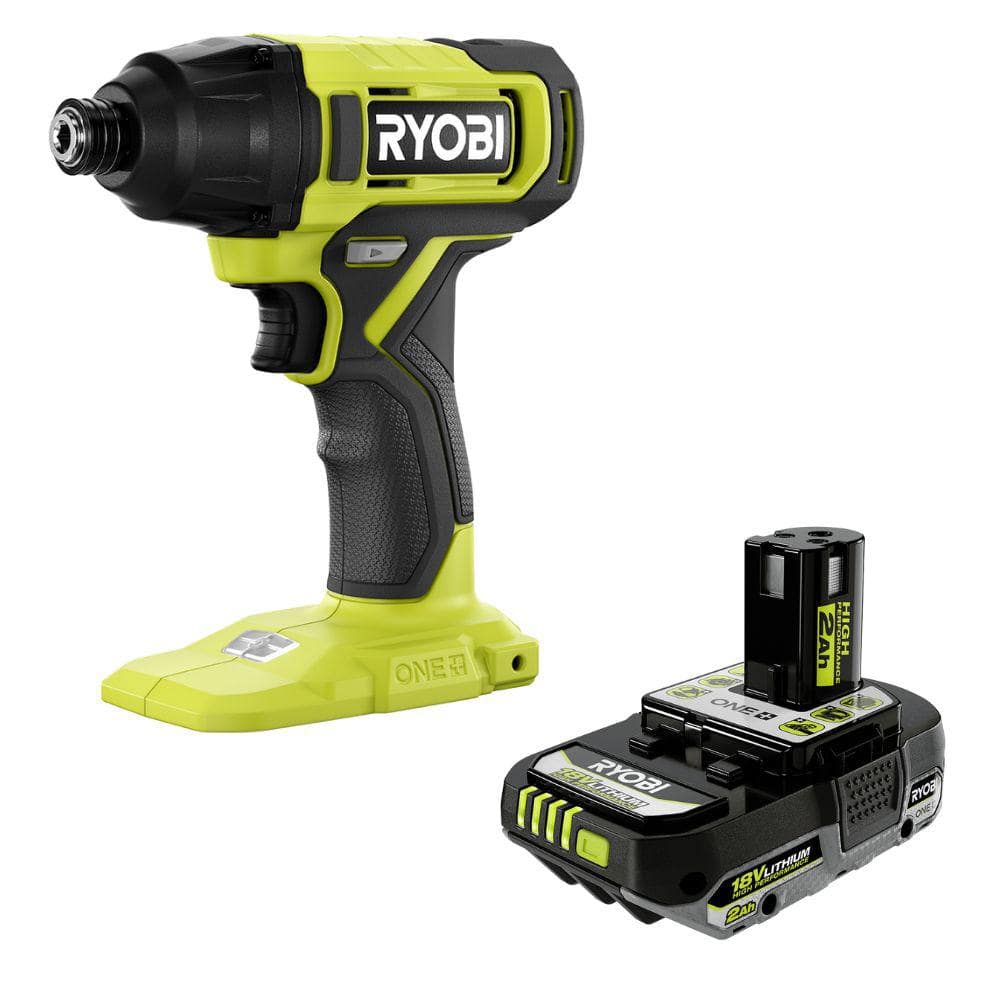 ONE+ 18V Cordless 1/4 in. Impact Driver with 2.0 Ah Lithium-Ion HIGH PERFORMANCE Battery -  RYOBI, PCL235PBP003