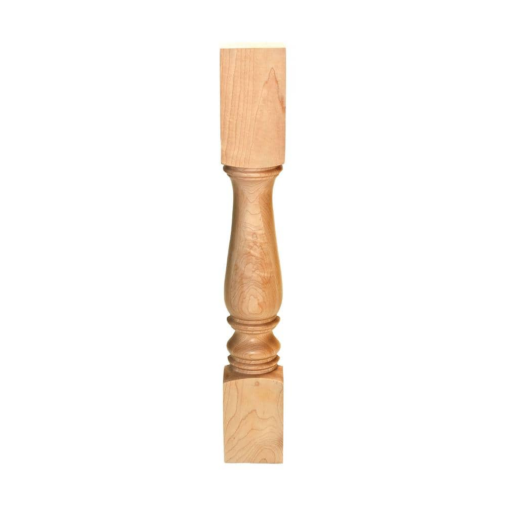 Natural Hard Maple Half Round Kitchen Island Leg
