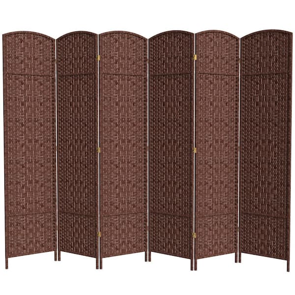 7 ft. Dark Red 6-Panel Room Divider