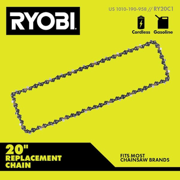 RYOBI 20 in. 0.050-Gauge Replacement Full Compliment Chainsaw Chain, 70 Links (Single-Pack)