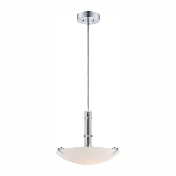 Designers Fountain Archer 1-Light Satin Platinum LED Inverted Pendant