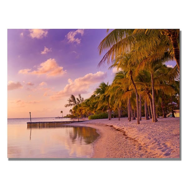 Trademark Fine Art Preston 'Cayman Beach Full' Canvas Unframed Photography Wall Art 35 in. x 47 in.