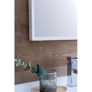 Formosa 24 in. W x 20 in. D x 35 in. H White Single Sink Bath Vanity in Rustic White with White Vanity Top and Mirror