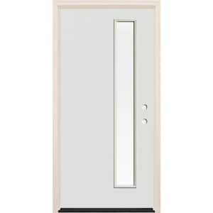 36 in. x 80 in. Left-Hand/Inswing 1 Lite Clear Glass Alpine Painted Fiberglass Prehung Front Door with 4-9/16 in. Frame