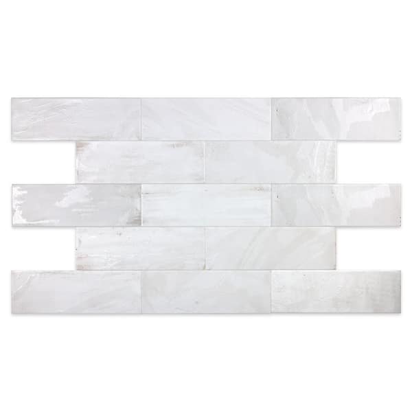 The Tile Doctor Router Rectangle White 3 in. x 9 in. Rich Textured Matte Ceramic Artistic Subway Wall Tile (7.99 sq. ft./44-piece case)