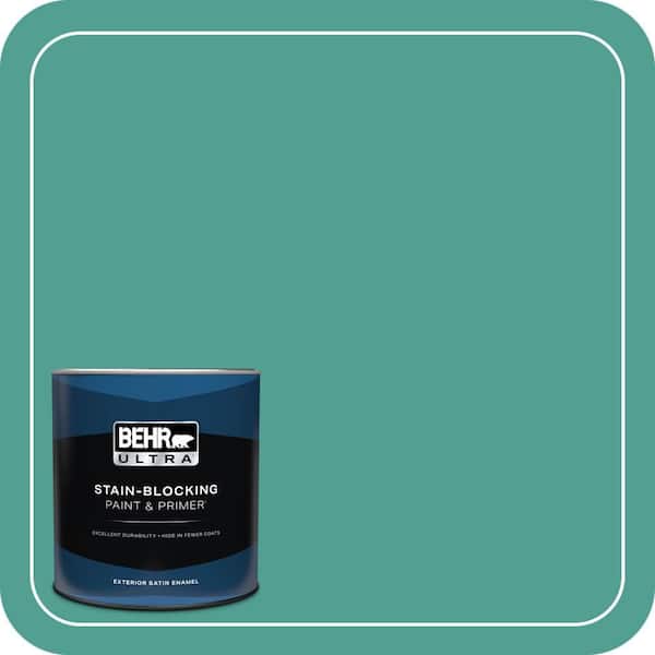 BEHR ULTRA 1 qt. #HDC-WR15-9 Aqua Revival Satin Enamel Exterior Paint & Primer