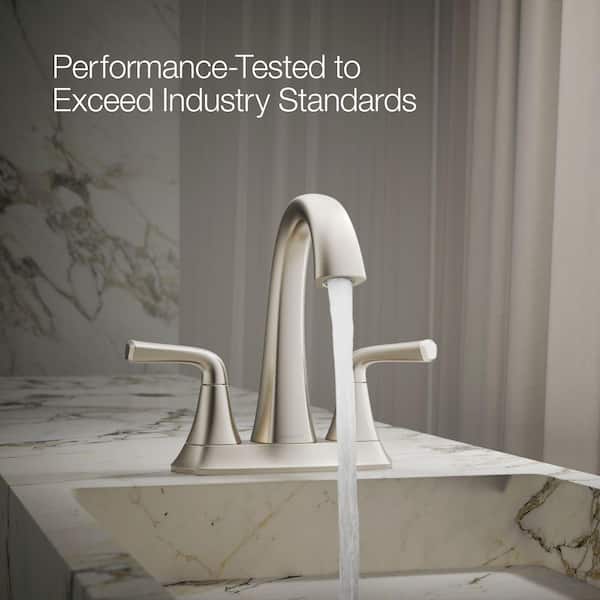 KOHLER Sundae 4 in. Centerset 2-Handles Bathroom Faucet in Vibrant