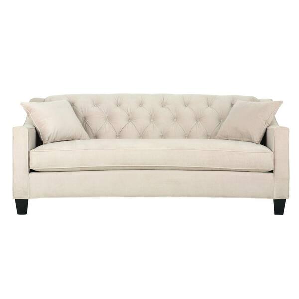 Home Decorators Collection Riemann 81.5 in. Pearl Polyester Sofa
