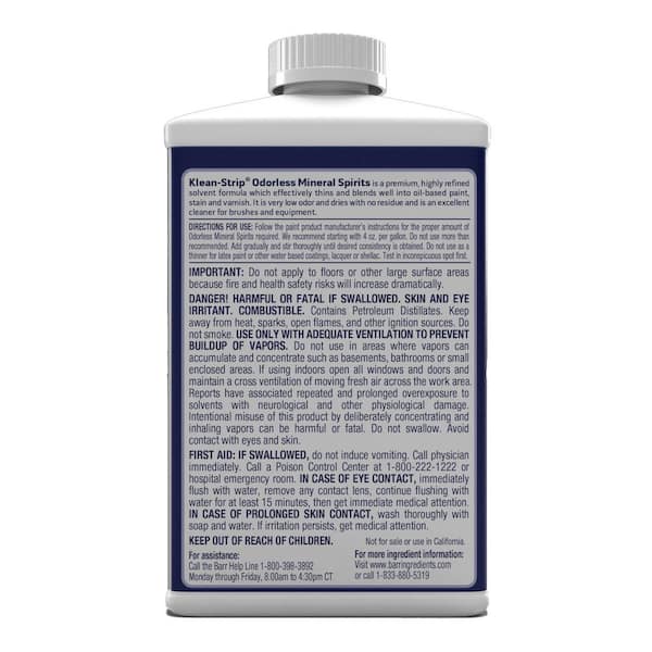 Reviews for Klean-Strip 32 oz. Mineral Spirits Combustible Paint