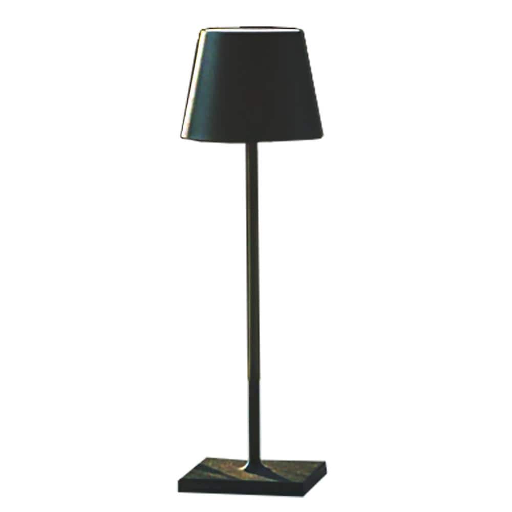 170 Lumens Black Rechargeable Outdoor Table Lamp with Touch Control, 3CCT D