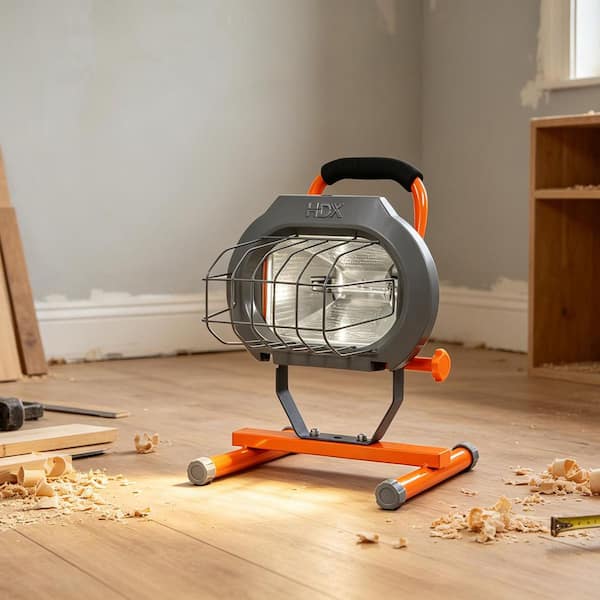 HDX 600-Watt Halogen Portable Work Light LG351-600W - The Home Depot