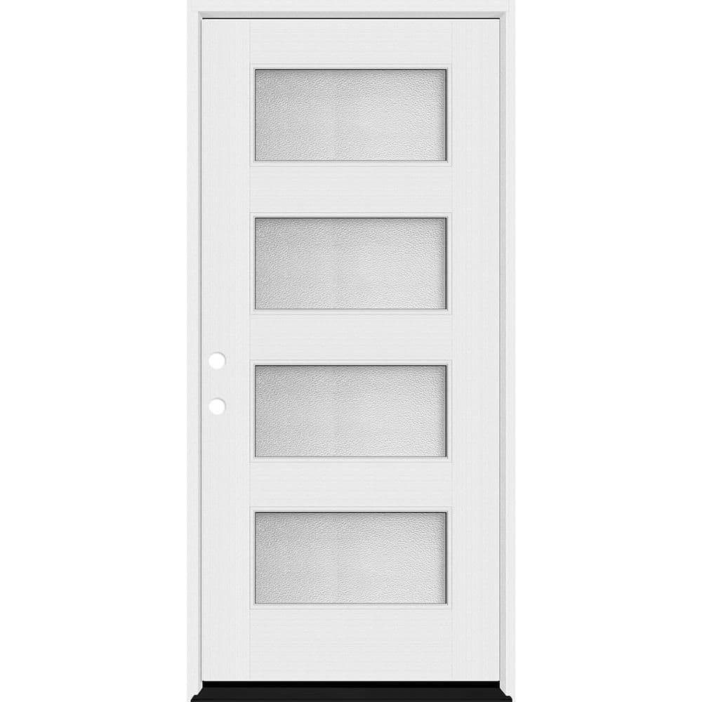 Palisade 36 in. x 80 in. 4L MicroGranite Impact Glass RHIS Unfinished Fiberglass Prehung Front Door with 4-9/16 Jamb price history on PriceWatchPro