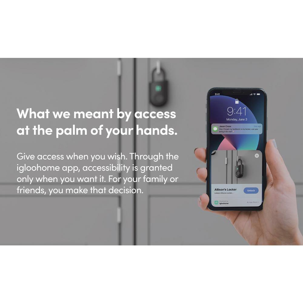 Red Keyless Fingerprint Padlock with Mobile App