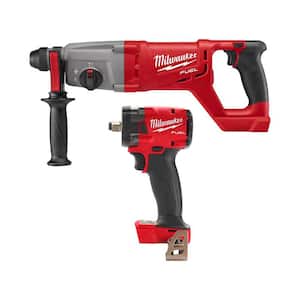 M18 FUEL 18V Lithium-Ion Brushless Cordless 1 in. SDS-Plus D-Handle Rotary Hammer with 1/2 in. Compact Impact Wrench
