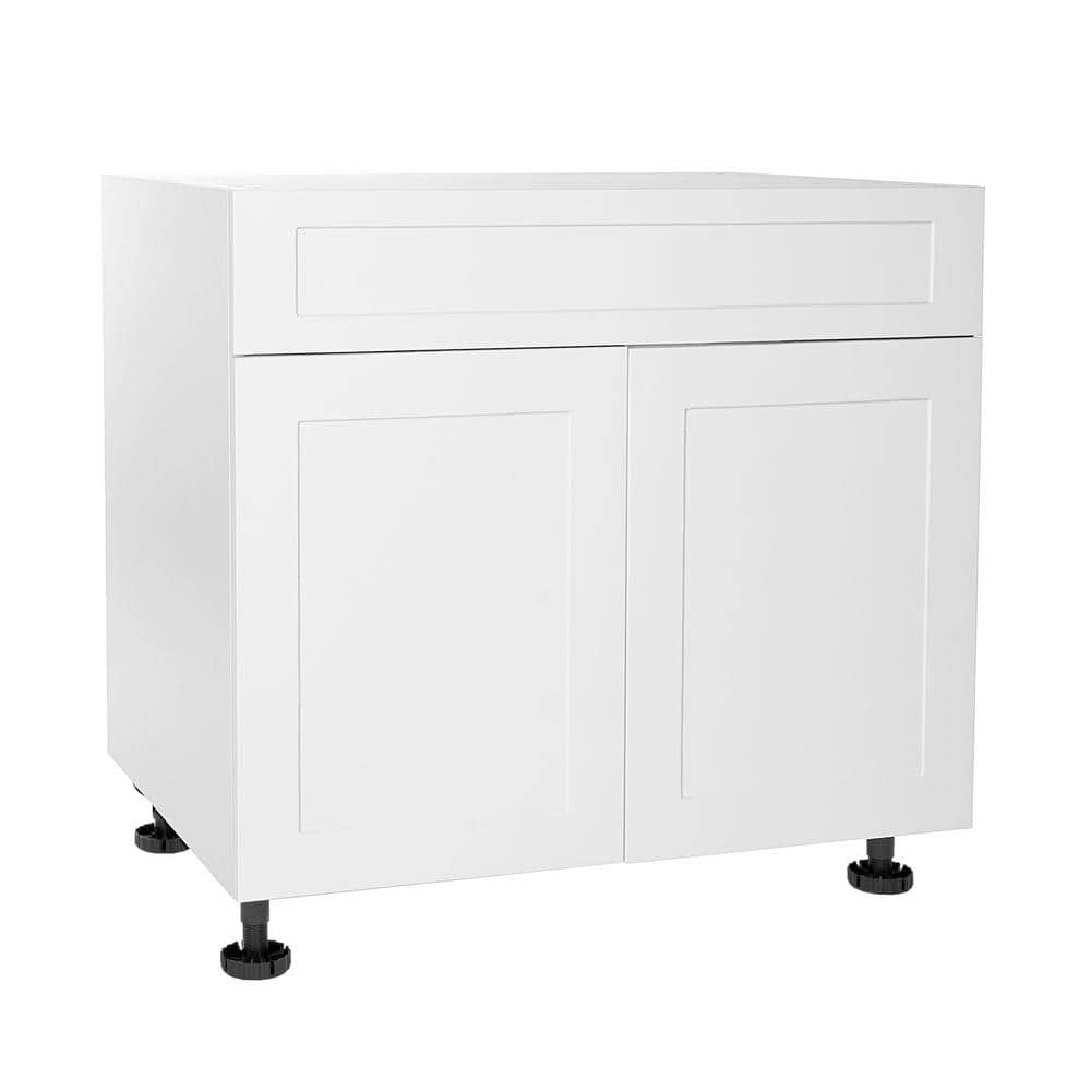 Cambridge Quick Assemble Modern Style, Shaker White 30 in. Sink Base ...