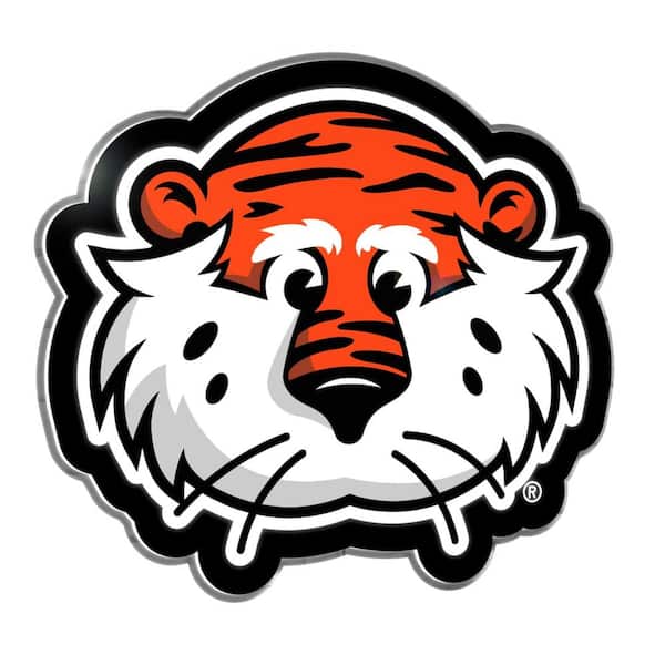 Evergreen 23 in. x 23 in. Auburn University Orange College Mascot Plug-In LED Lighted Plastic Sign