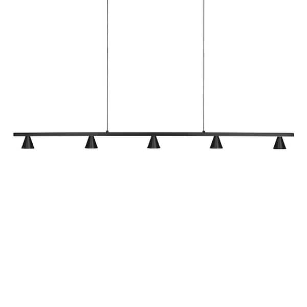 Kuzco Dune 47 in. 1 Light 26-Watt Black Integrated LED Pendant Light ...