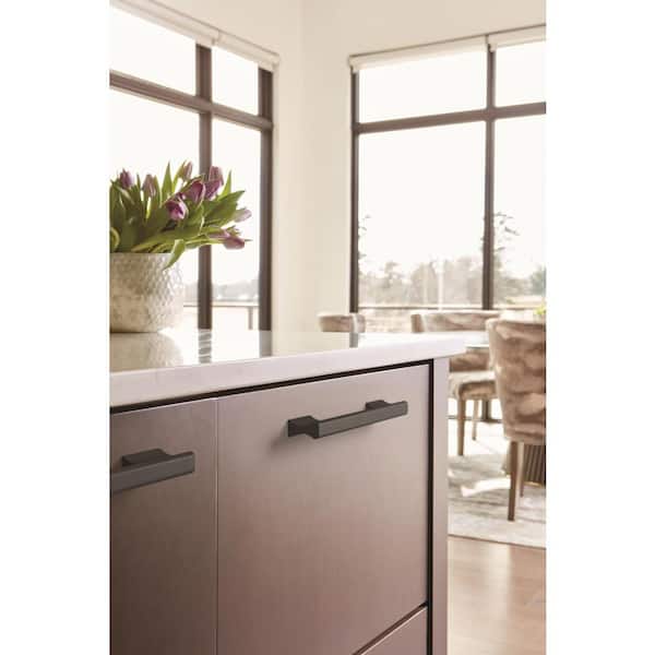 Status 6-5/16 in. (160mm) Modern Matte Black Bar Cabinet Pull