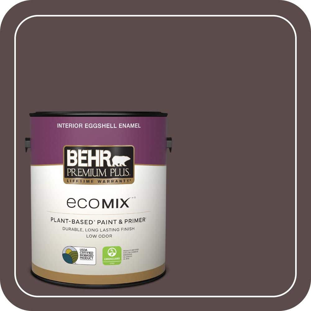 1 gal. #MQ1-43 Piano Brown Eggshell Enamel EcoMix Plant-Based Interior Paint & Primer price history on PriceWatchPro