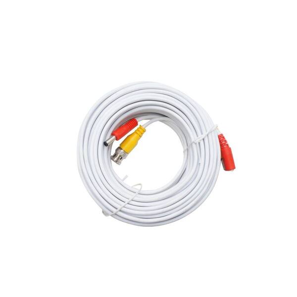 SPT 25 ft. Premade Premium Siamese Power and Video Cable - White