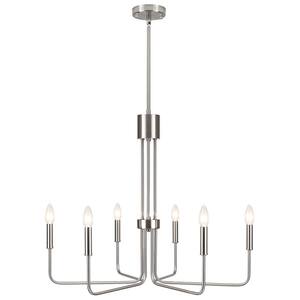 LWYTJO 6-Light Matte Black Candle Style Modern Chandelier for Dining ...