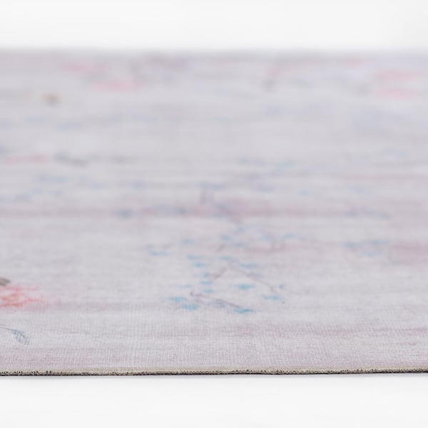 Garden Chinoiserie Silver 5 ft. x 8 ft. Indoor/Outdoor Area Rug