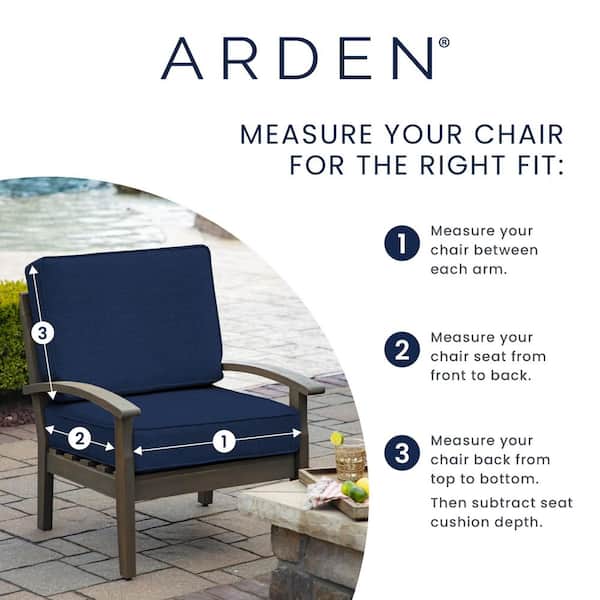 ARDEN Foam Outdoor Double Welted Dining Seat Cushion 19 x 19 Made