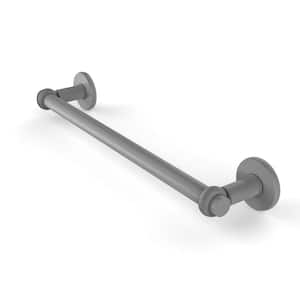 Continental 36 in. Towel Bar with Twist Detail in Matte Gray
