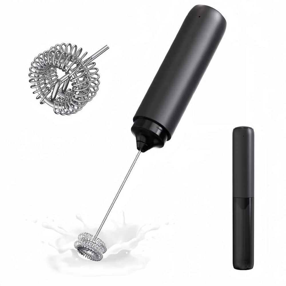 Rechargeable Milk Frother with Dual Coil Whisk Head for Matcha Lattes, Cappuccino, and Drink Mixer, Black (1-Pack) price history on PriceWatchPro