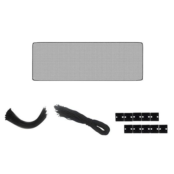 Afoxsos Balcony Safety Net 10 ft. x 3 ft. Thick Mesh Railing Guard for Kid Pet Black w/ Easy Installation & Customizable Design