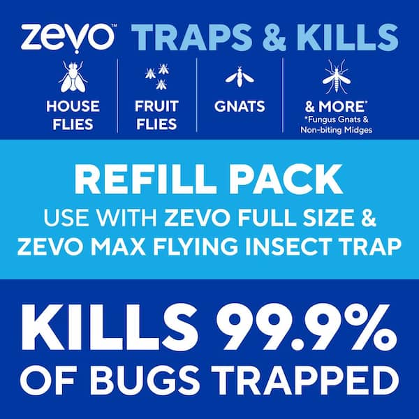 ZEVO Flying Insect Trap 2-Plug In Devices with 2-Refill Cartridges