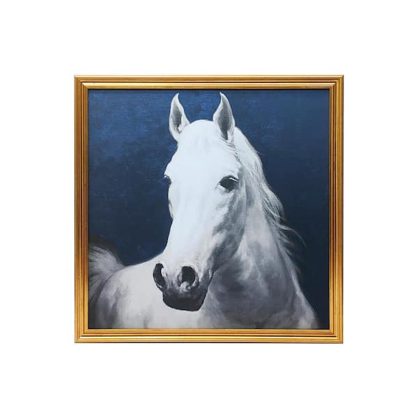 Unbranded Vintage Equestrian Framed Wall Art Animal Print 29 in. x 29 in .
