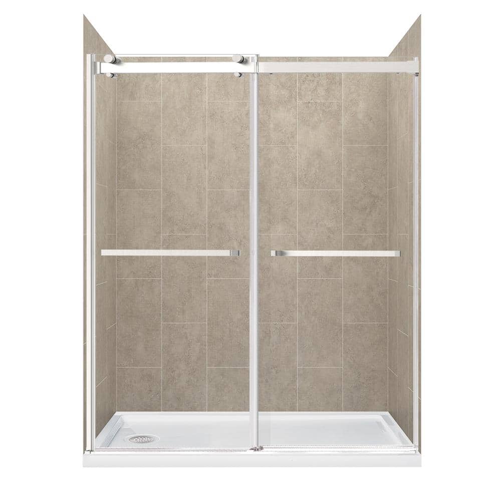 Shale 60" x 32" x 78" Five Panel Alcove Shower Wall Kit