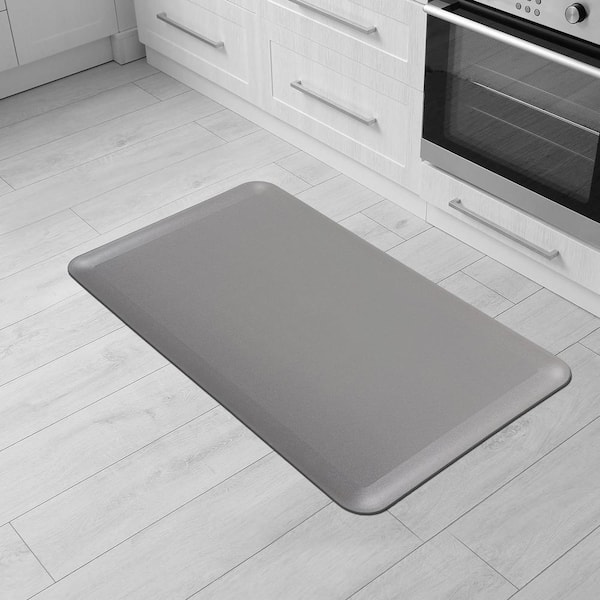 1pc Gray Solid/patterned Silica Gel Kitchen Floor Mat  Anti-fatigue/anti-slip Water Absorbing/fast Drying Soft Rubber Mat Suitable  For Kitchen, Bathroom, Entryway, Laundry Room Etc.