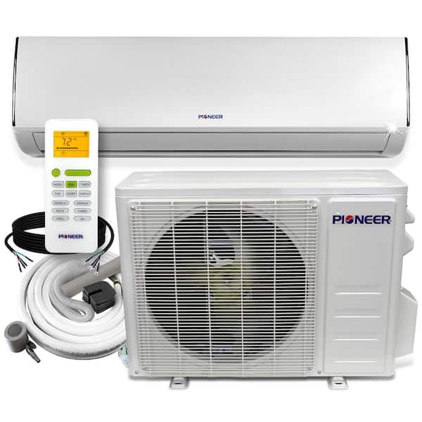 Pioneer Low Ambient 18 000 Btu 1 5 Ton 19 Seer Ductless Mini Split Wall Mounted Inverter Air Conditioner With Heat Pump 208 230v Wyt018glfi19rl The Home Depot