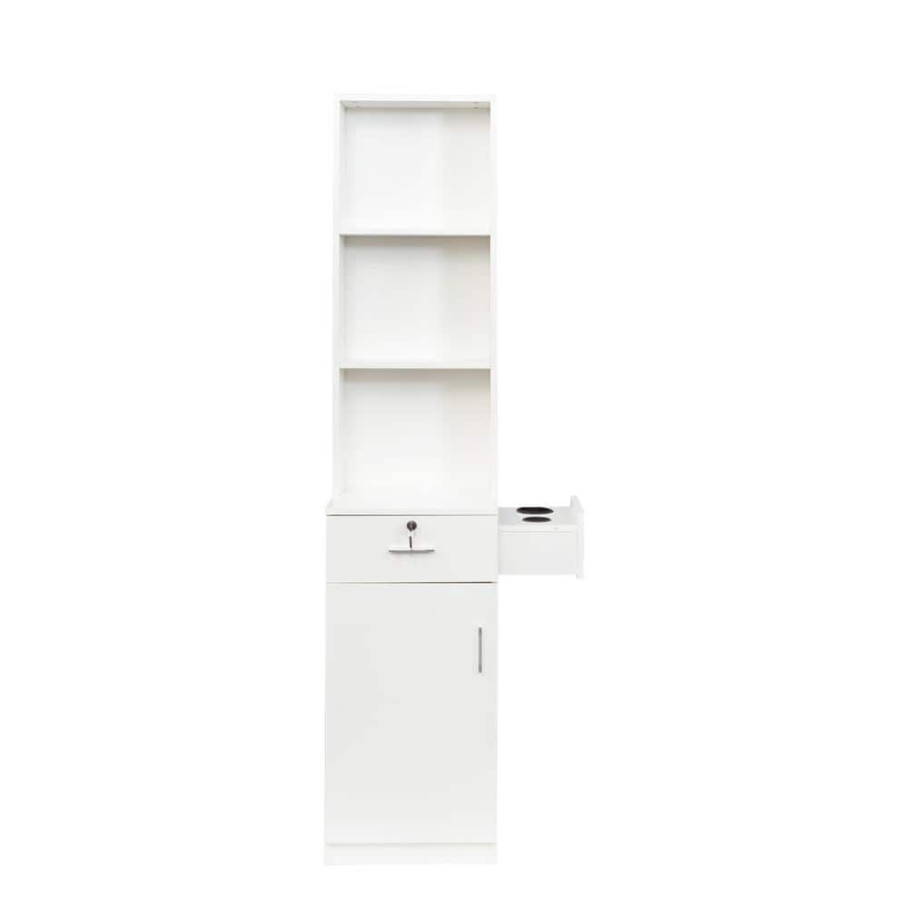 White 71 in. Beauty Salon Storage Cabinet Modern Simple Large Storage Space