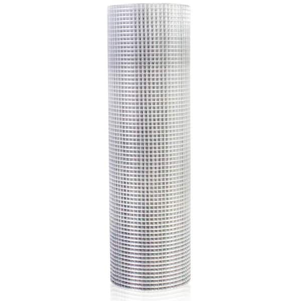 60 in. x 100 ft. Silver 19 Gauge Galvanized Chicken Wire Fence Roll, Garden Plant Welded Metal Wire Fencing Roll