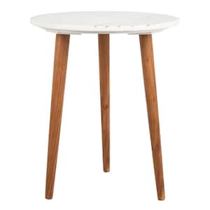 Valerie White/Brown End Table