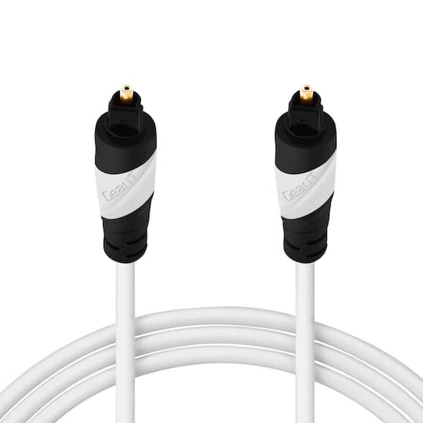 GearIt 10 ft. Digital Optical Audio Toslink Cable - White
