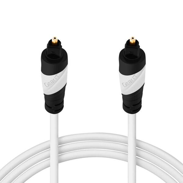 GearIt 15 ft. Digital Optical Audio Toslink Cable - White