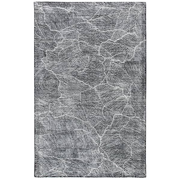 SAFAVIEH Metro Black/Ivory 5 ft. x 8 ft. Solid Color Abstract Area Rug