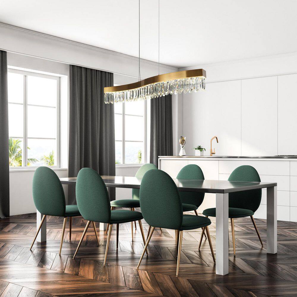 Sibyl 1-Light Dimmable Integrated LED Plating Brass Crystal Linear Chandelier price history on PriceWatchPro