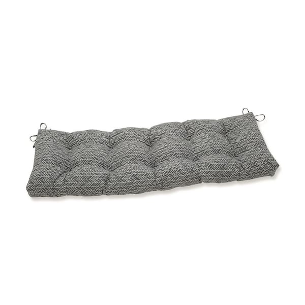 Pillow Perfect Other Rectangular Outdoor Bench Cushion in Gray