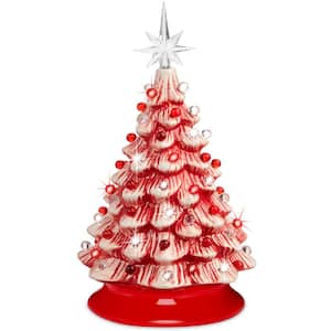 1.25 ft. Pre-Lit Incandescent Ceramic Artificial Christmas Tree